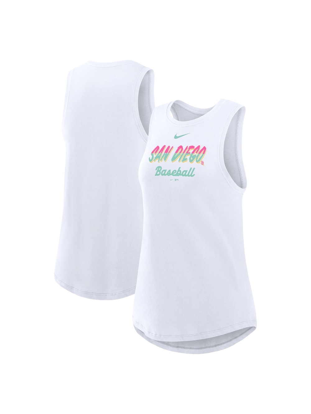 NWT New Women's San Diego Padres Nike City Connect High Neck Dri-FIT Tank Top